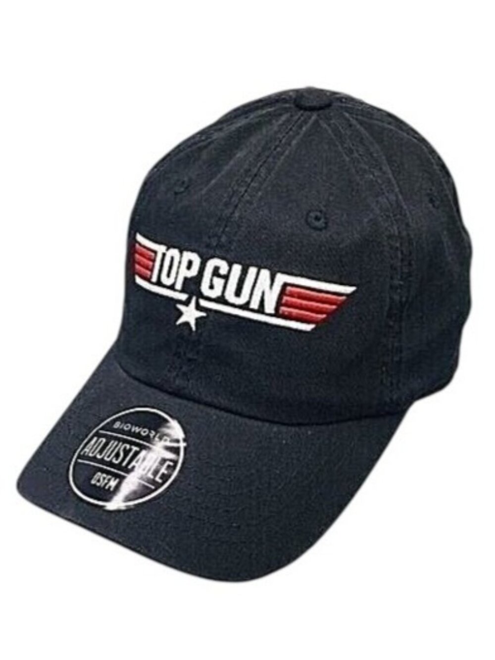 Top Gun  Bioworld Men's Adjustable Black Hat OSFM